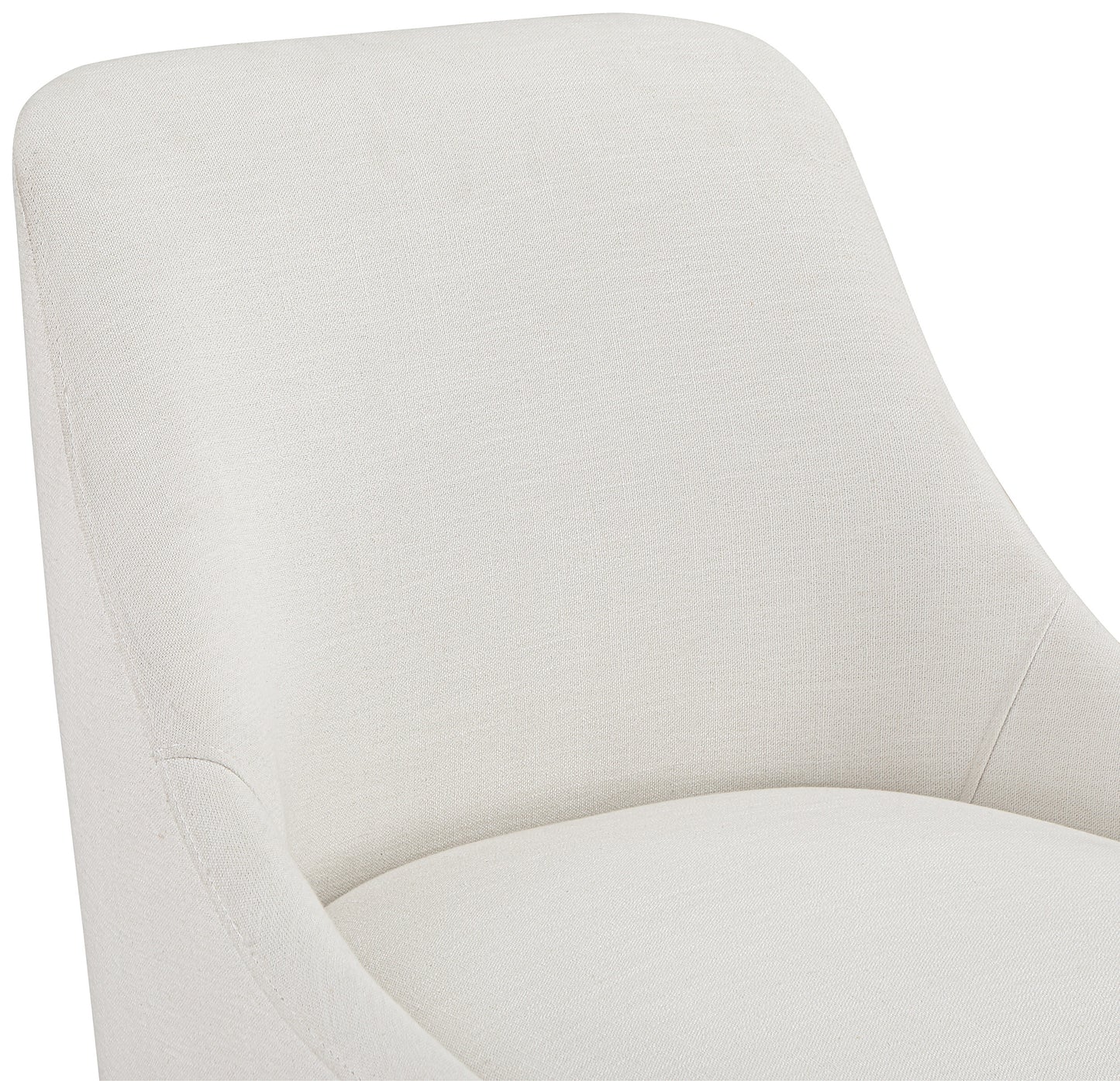 emily cream linen textured fabric dining chair c