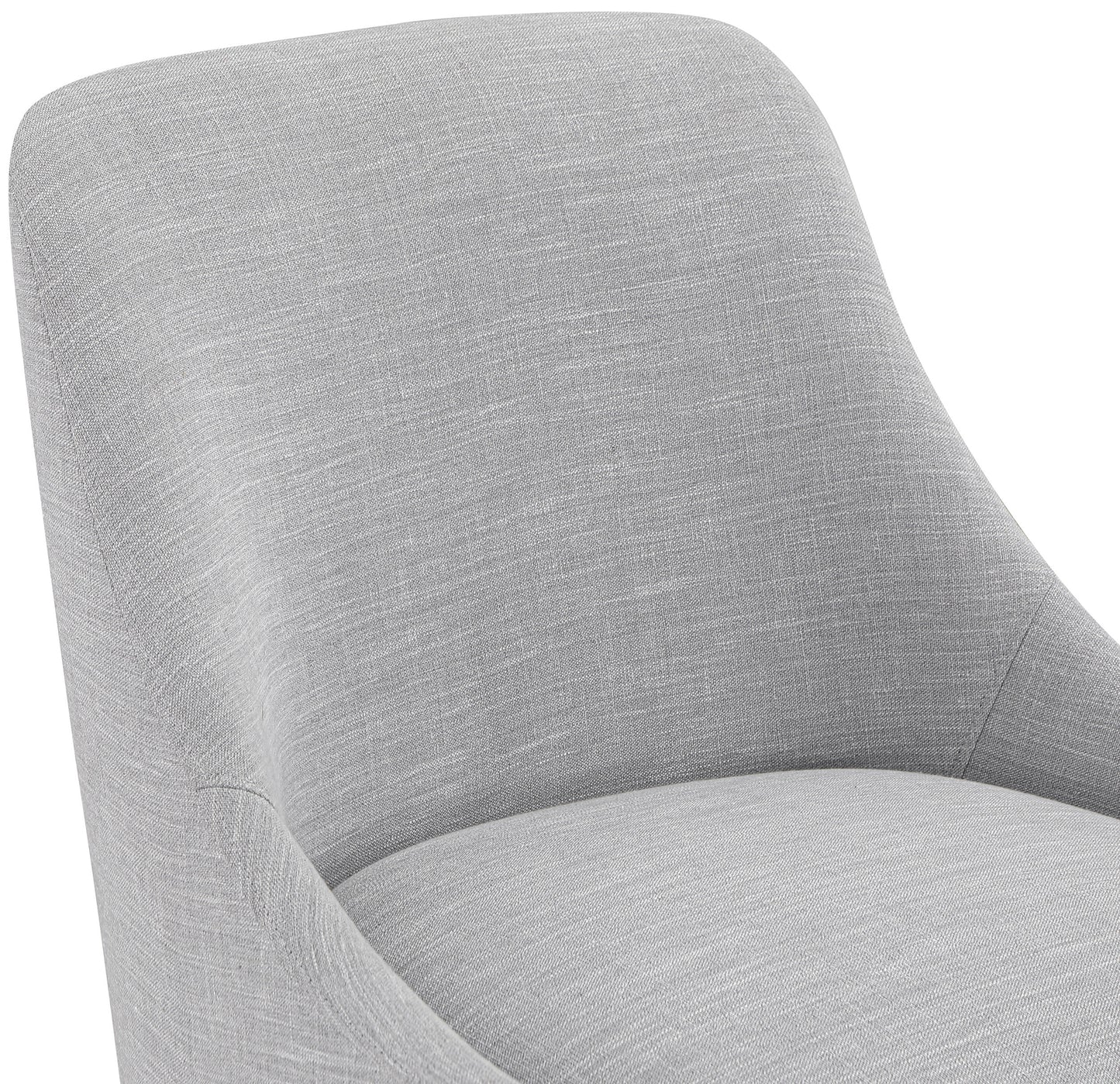 emily grey linen textured fabric dining chair c