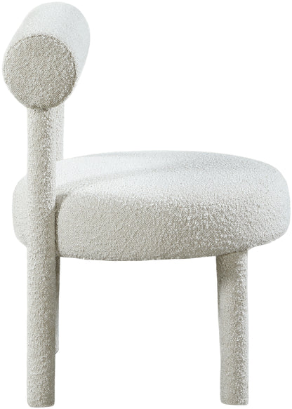 Elle Cream Boucle Fabric Accent Chair Cream