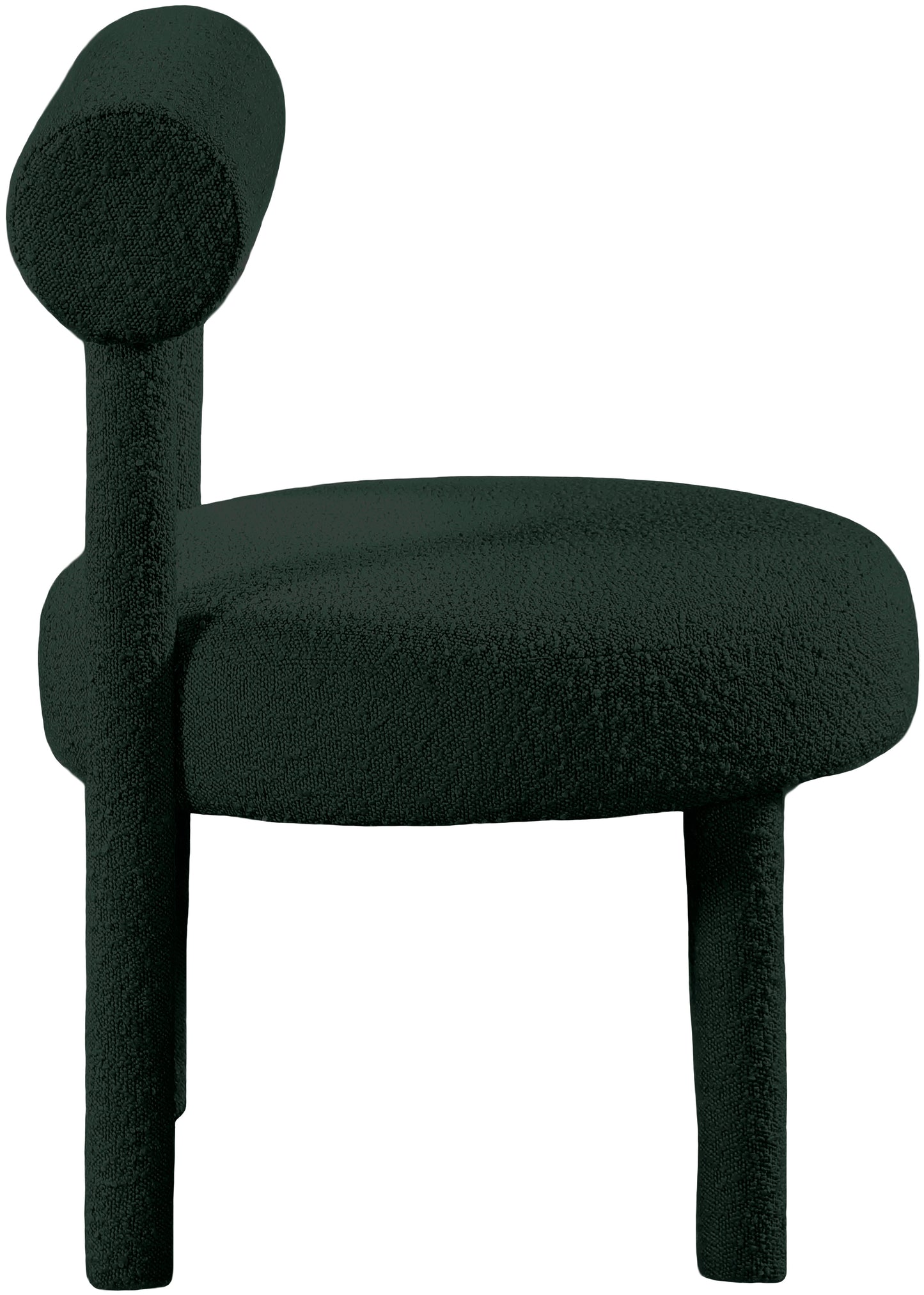 elle green boucle fabric accent chair green