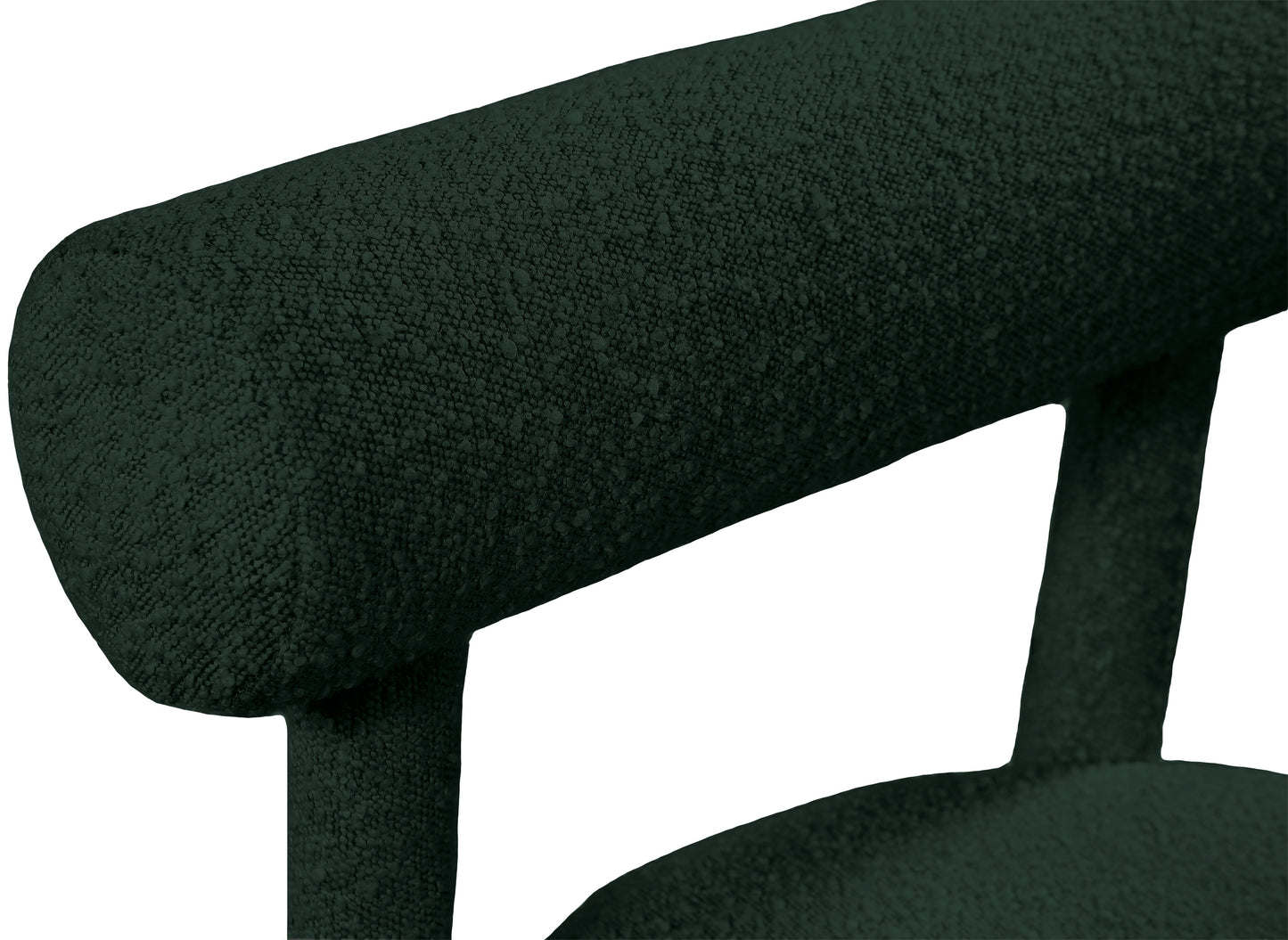 elle green boucle fabric accent chair green