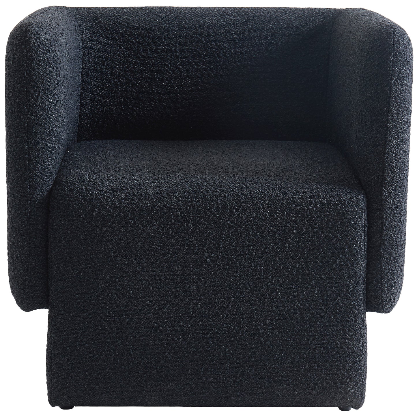 curl black boucle fabric accent chair black