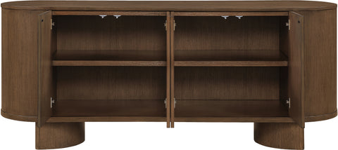 Camden Brown Oak Veneer And Solid Wood Sideboard/Buffet, 1 Piece