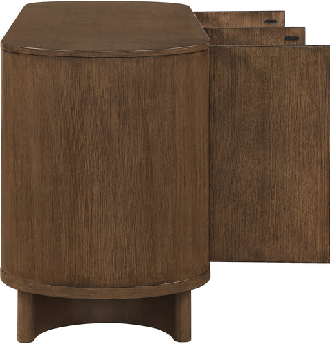 Camden Brown Oak Veneer And Solid Wood Sideboard/Buffet, 1 Piece