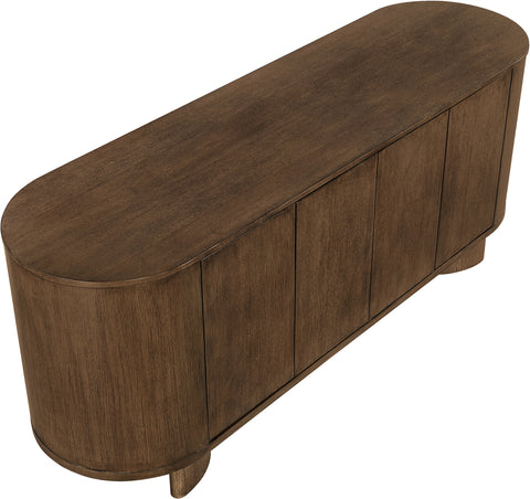 Camden Brown Oak Veneer And Solid Wood Sideboard/Buffet, 1 Piece