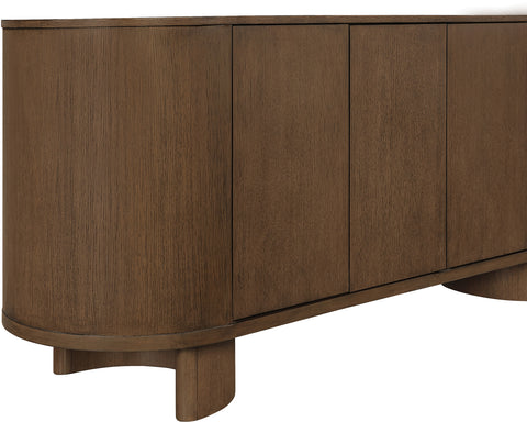 Camden Brown Oak Veneer And Solid Wood Sideboard/Buffet, 1 Piece