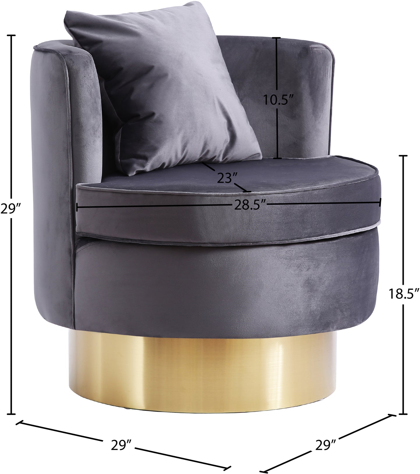 shelly grey velvet accent chair grey