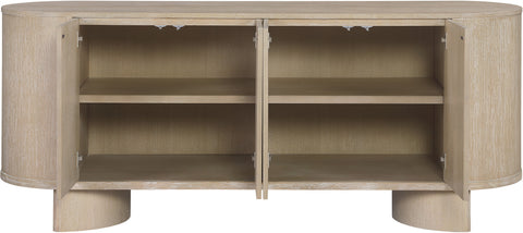 Camden Natural Oak Veneer And Solid Wood Sideboard/Buffet, 1 Piece