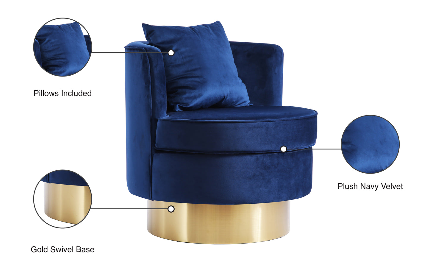 shelly navy velvet accent chair navy