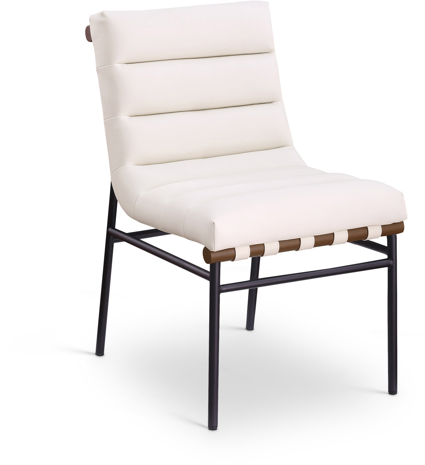 cardiff cream vegan leather dining chair