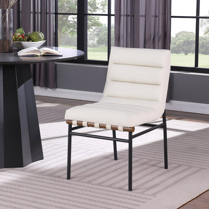 Cardiff Cream Vegan Leather Dining Chair