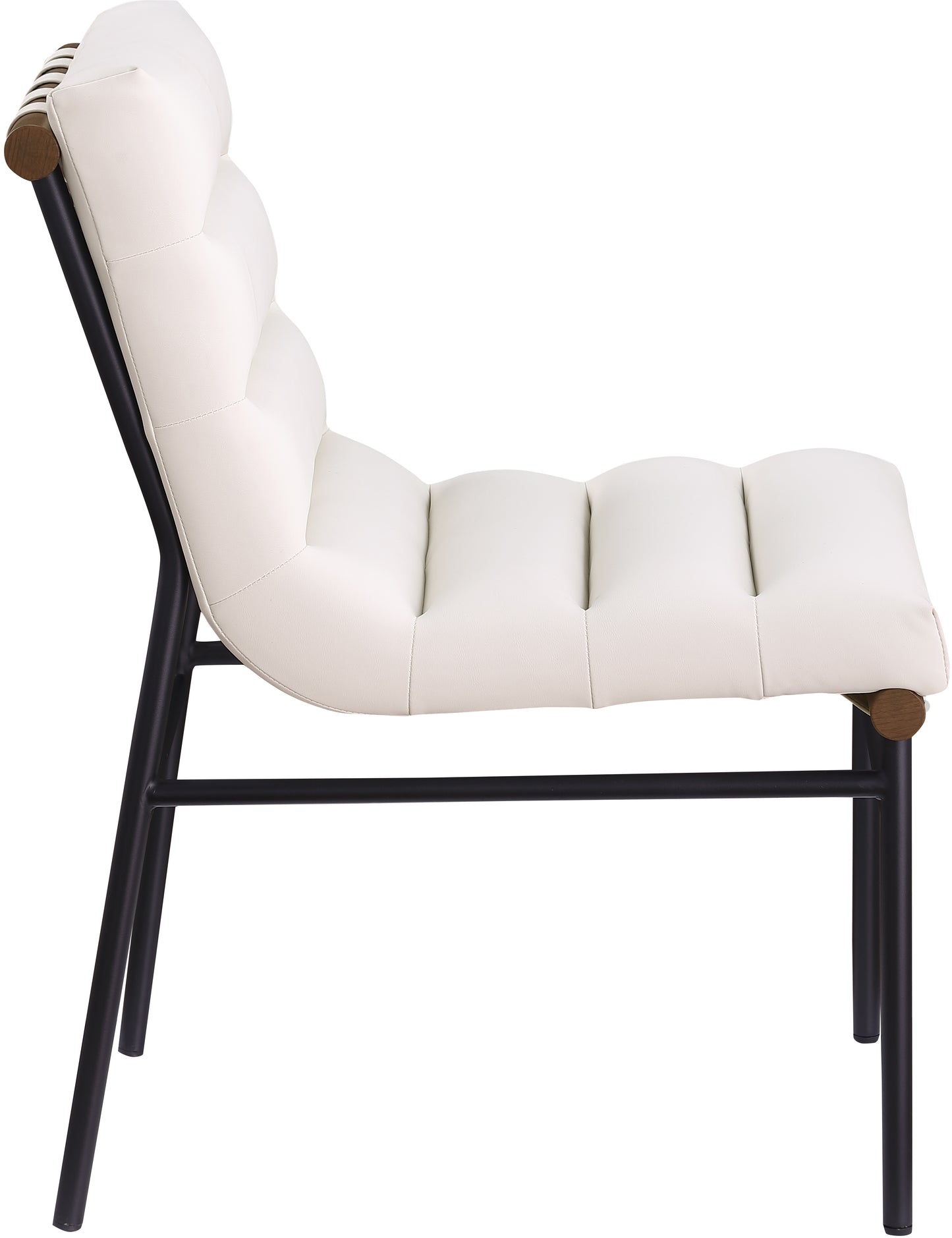 cardiff cream vegan leather dining chair