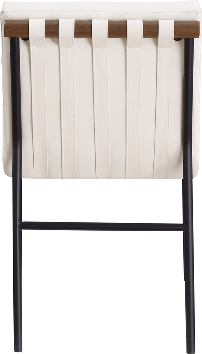 Cardiff Cream Vegan Leather Dining Chair