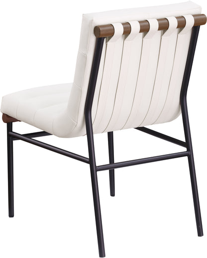 Cardiff Cream Vegan Leather Dining Chair