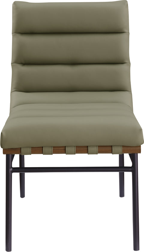 Cardiff Olive Vegan Leather Dining Chair