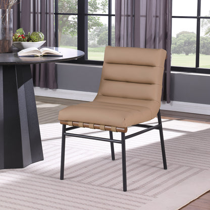 Cardiff Tan Vegan Leather Dining Chair