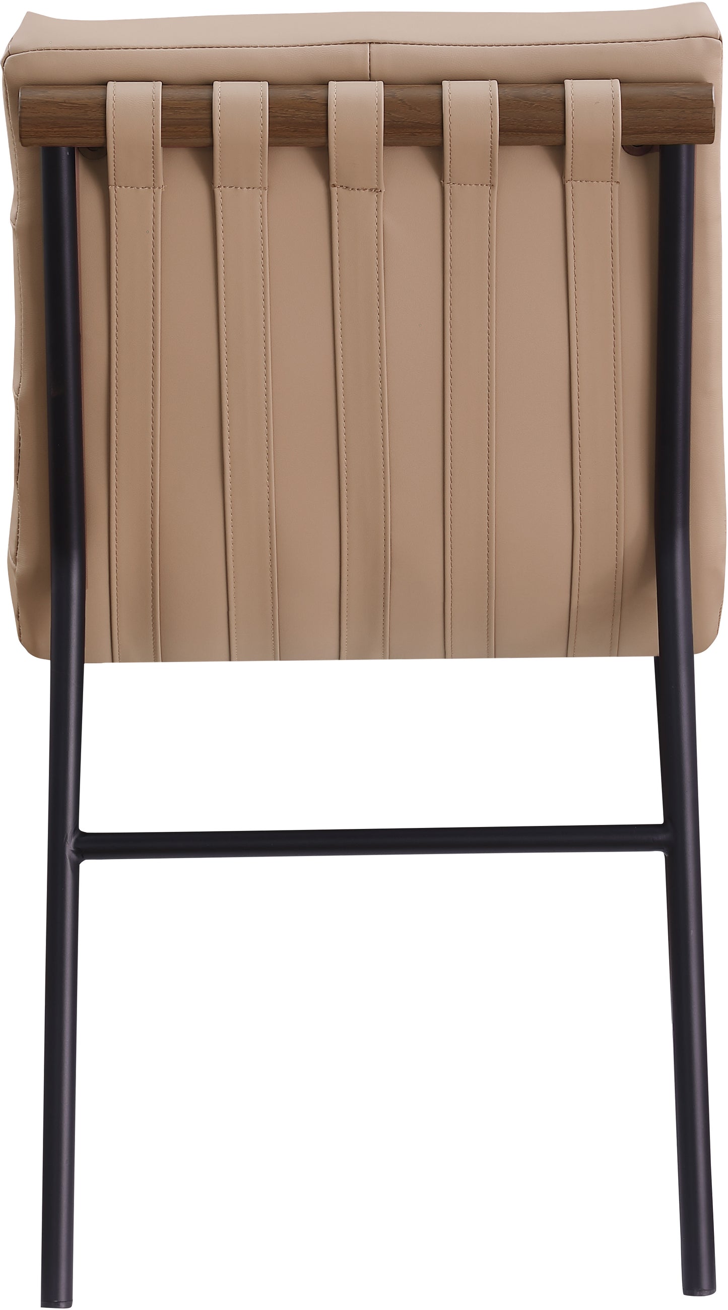 cardiff tan vegan leather dining chair