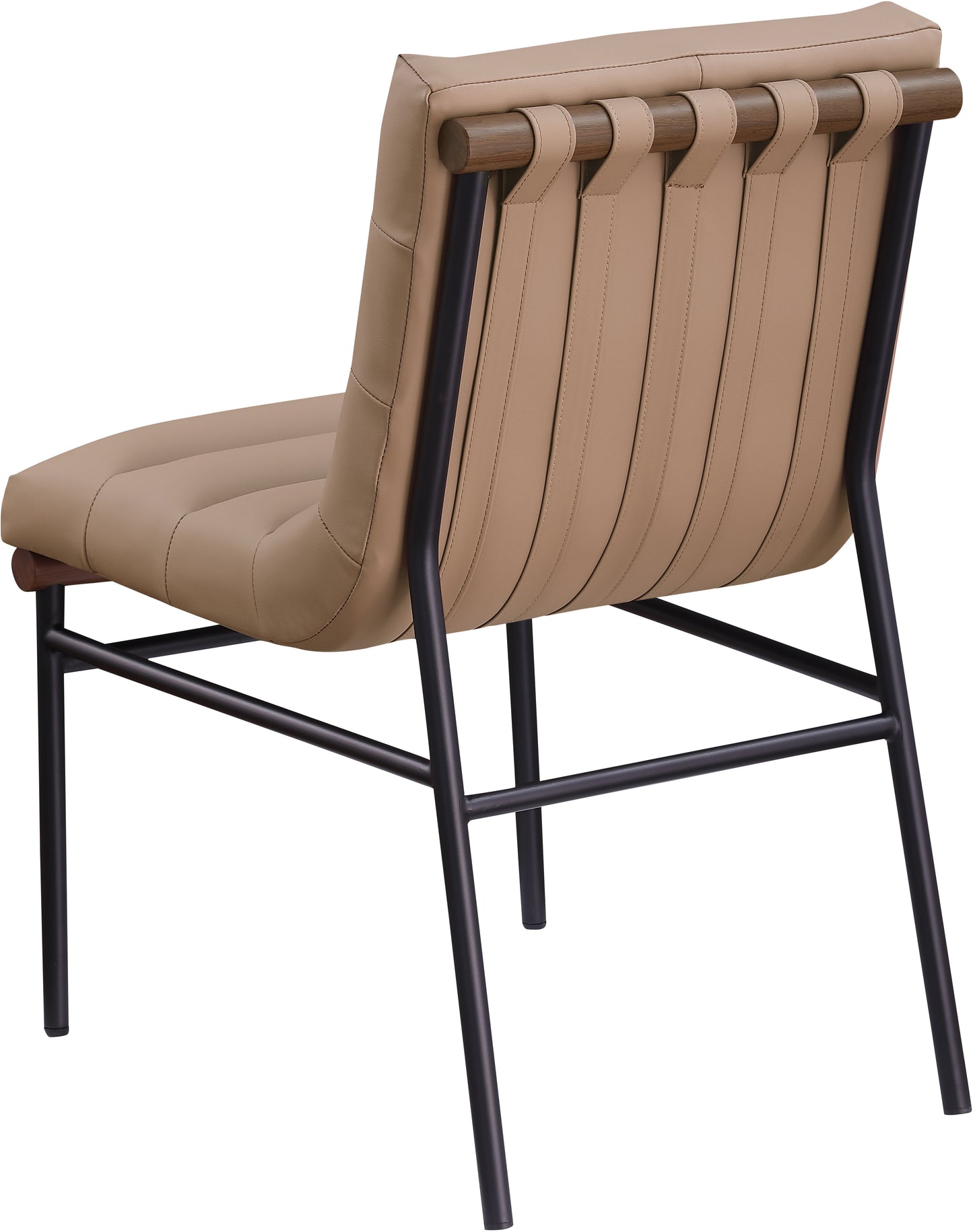 cardiff tan vegan leather dining chair