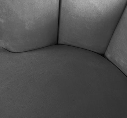 Margo Grey Velvet Accent Chair Grey