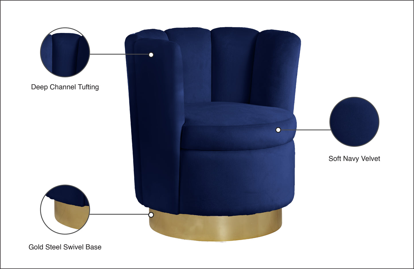 margo navy velvet accent chair navy