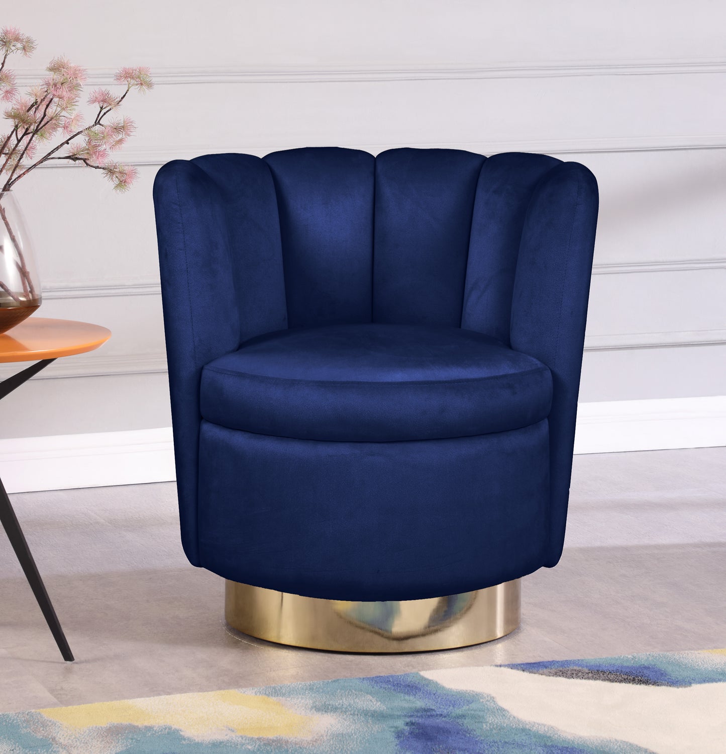 margo navy velvet accent chair navy