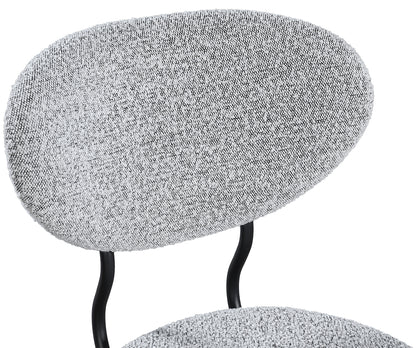 Julian Grey Boucle Fabric Dining Chair C