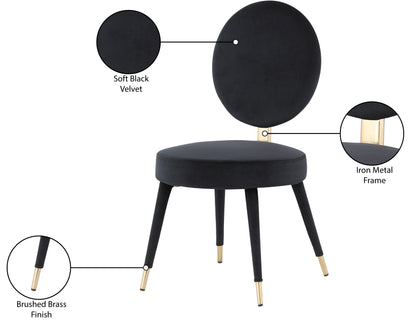 Lola Black Velvet Dining Chair C