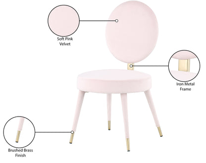 Lola Pink Velvet Dining Chair C