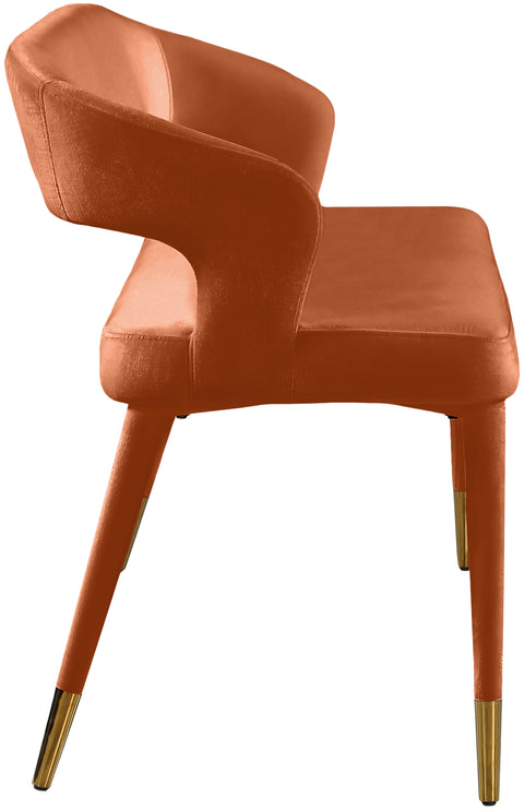 Relax Cognac Velvet Bench Cognac