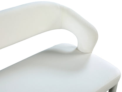 Relax Cream Velvet Bench Cream