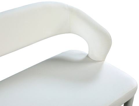 Relax Cream Velvet Bench Cream