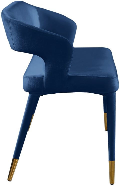 Relax Navy Velvet Bench Navy