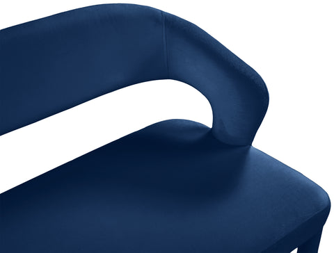Relax Navy Velvet Bench Navy