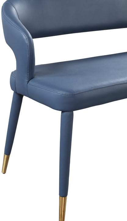 Relax Navy Faux Leather Bench Navy