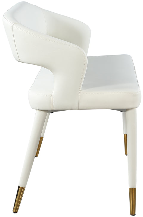 Relax White Faux Leather Bench White