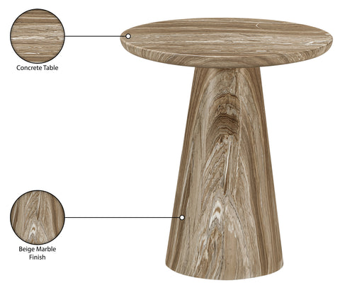 Harlow Beige Concrete Indoor/Outdoor End Table, 1 Piece