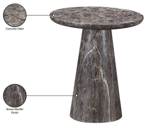 Harlow Brown Concrete Indoor/Outdoor End Table, 1 Piece
