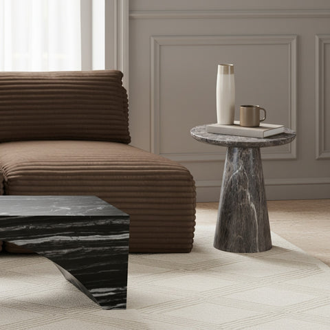Harlow Brown Concrete Indoor/Outdoor End Table, 1 Piece
