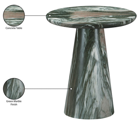 Harlow Green Concrete Indoor/Outdoor End Table, 1 Piece