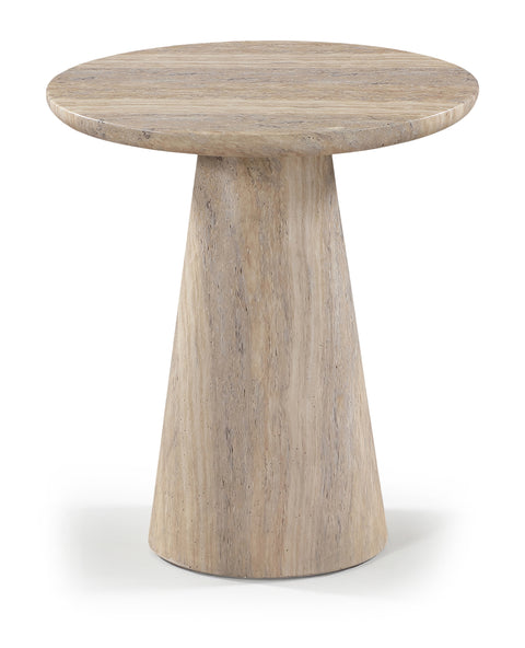 Harlow Travertine Concrete Indoor/Outdoor End Table, 1 Piece