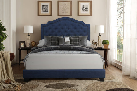 Alby KING BED W/BLUE FABRIC