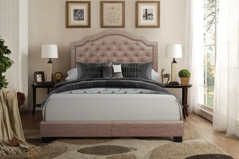 Alby KING BED W/BEIGE FABRIC