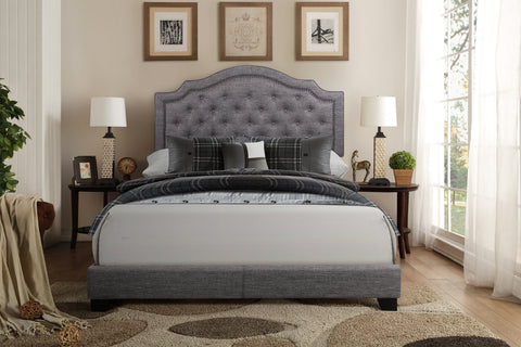 Alby QUEEN BED W/GREY FABRIC