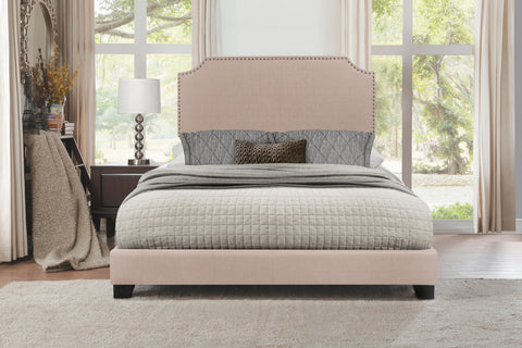 Kaylene KING BED W/BEIGE FABRIC,3A