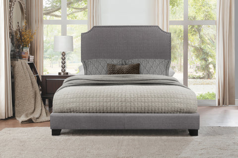 Kaylene KING BED W/GREY FABRIC,3A