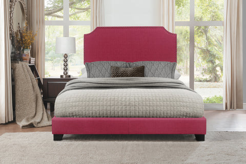 Kaylene KING BED W/PINK FABRIC,3A