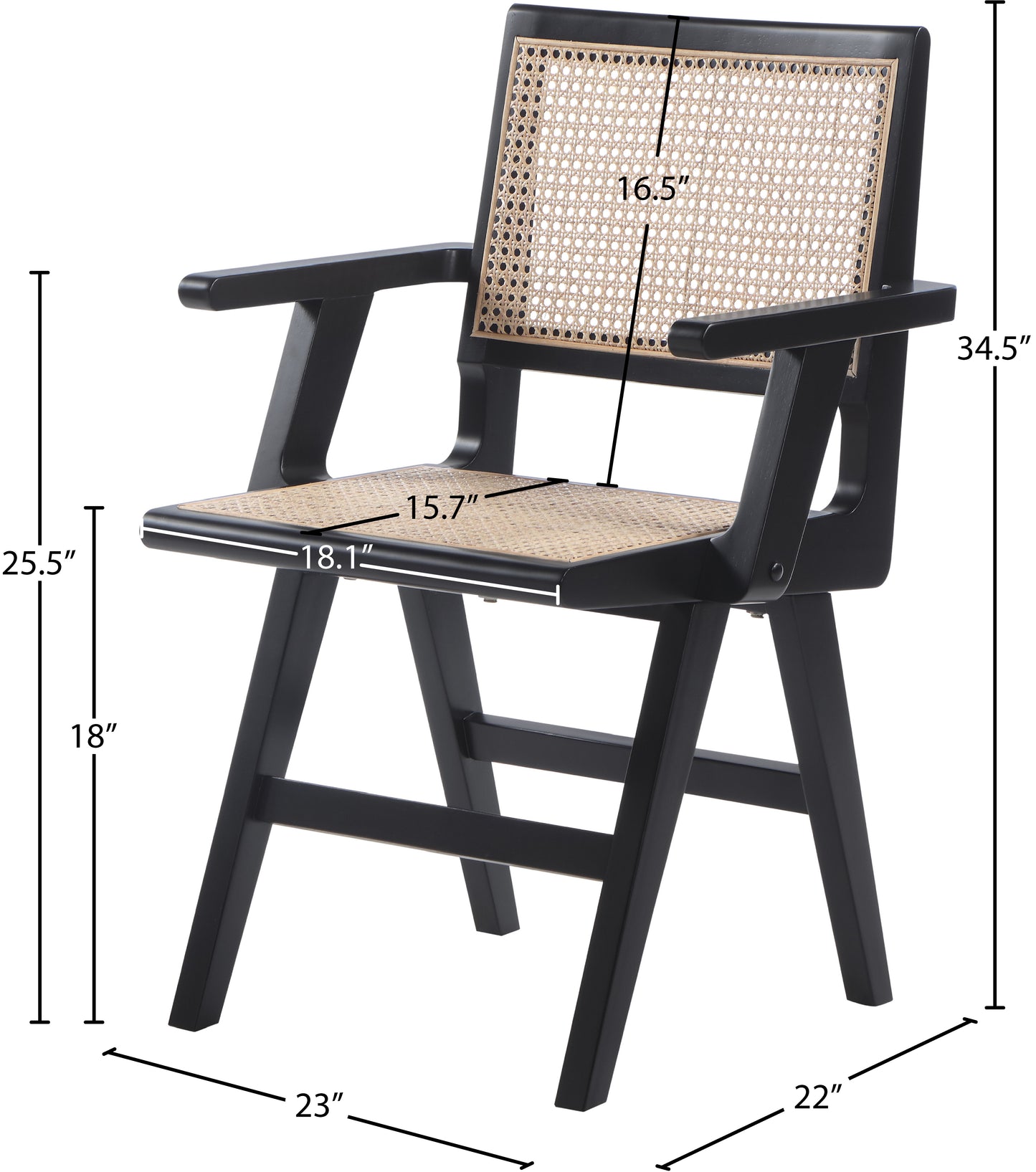 divine black wood dining arm chair ac