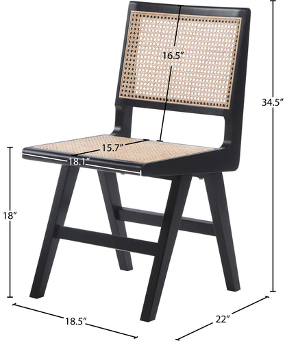 Divine Black Wood Dining Side Chair SC