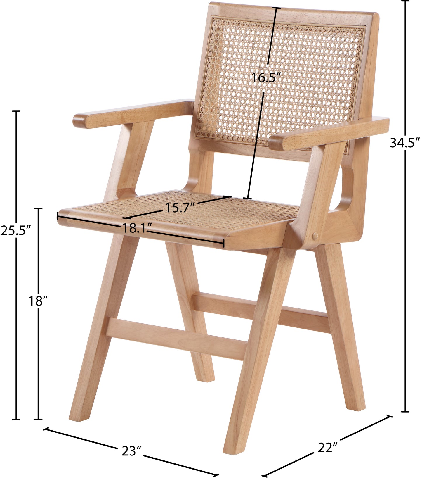 divine natural wood dining arm chair ac