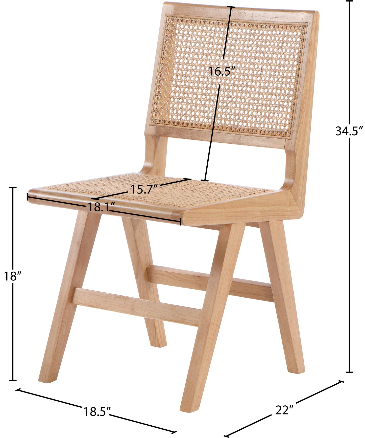 divine natural wood dining side chair sc